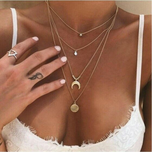 Luna Moon - 3er Goldketten Set
